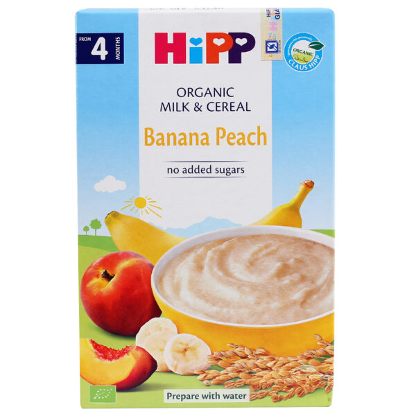 Bột Sữa Dd Hoa Quả Hipp Organic - Chuối, Đào 250G