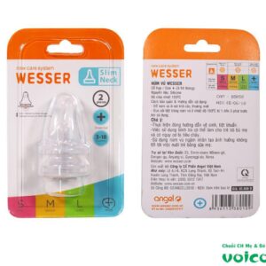 Núm ty Wesser cổ hẹp size + (3-18 tháng)
