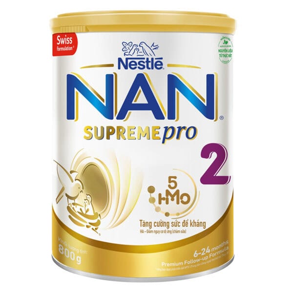 Sua Nan Supreme 2 2Hmo 800G 6 24 Thang 2 Sữa Nan Supreme Pro 2 (5-Hmo) 800G (6-24 Tháng)