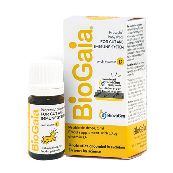 Men Vi Sinh Biogaia Protectis Vitamin D3 5Ml 5 Men Vi Sinh Biogaia Protectis + D3 (Lọ 5Ml)