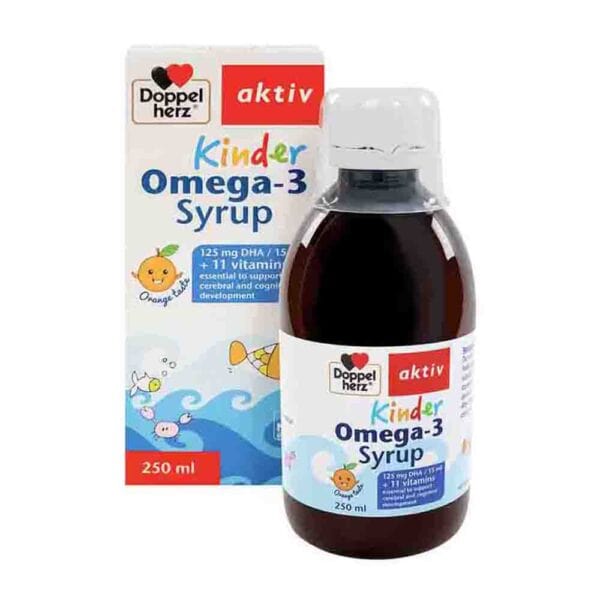 Image 0006 H Dh Kinder Omega3 Syrup Box Bottle Cup 1 Kinder Omega-3 Syrup 250Ml (Bổ Sung Omega-3 Dha Và Epa)