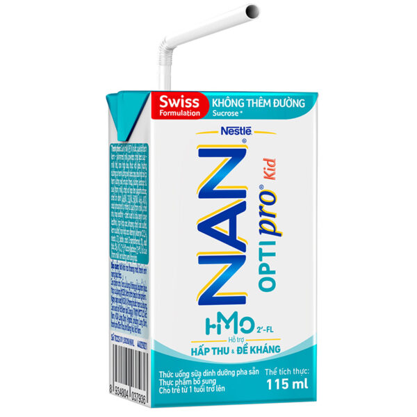 Sữa Pha Sẵn Nestlé Nan Optipro Kid 115Ml (Lốc 6 Hộp - Thùng 6 Lốc) (Cho Bé Trên 1 Tuổi)