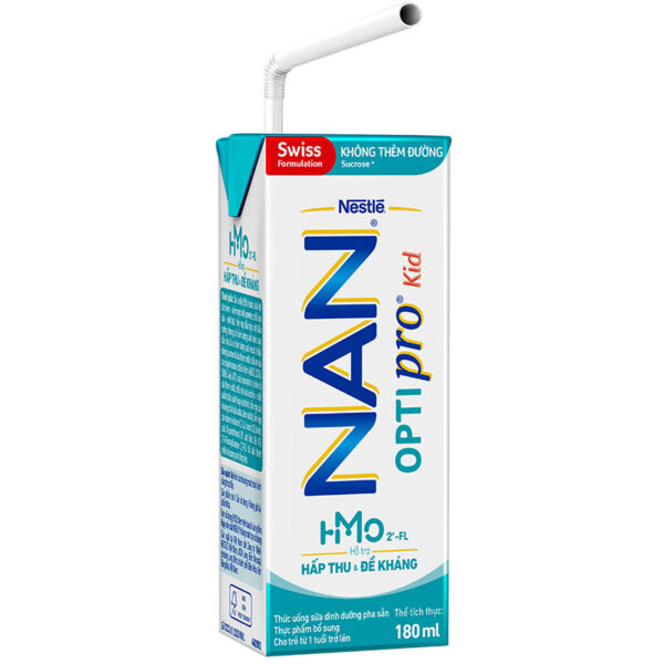 Sữa Pha Sẵn Nestlé Nan Optipro Kid 180Ml (Lốc 4 Hộp -  Thùng 6 Lốc)-(Cho Bé Trên 1 Tuổi)