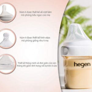 Bình Sữa Hegen Ppsu 240Ml (Núm Đi Kèm 3-6 Tháng Tuổi)