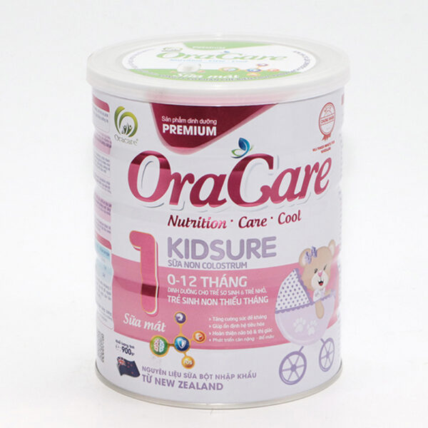 001 Sua Oracare Kidsure 1 900G Sữa Bột Oracare Kidsure Lon 900G - Dành Cho Bé 0-12 Tháng Tuổi.