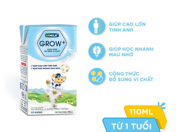 Loc 4 Hop Sua Tuoi Tiet Trung Co Duong Vpmilk Grow 180Ml Clone 202209072252379745 Medium Sữa Tiệt Trùng Có Đường Vpmilk Grow 110Ml (Lốc 4 Hộp - Thùng 12 Lốc)