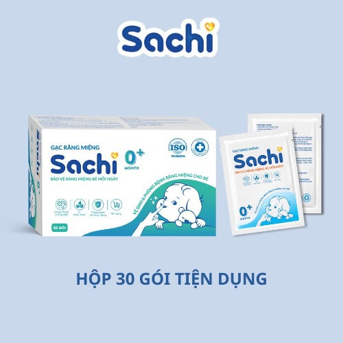 Sachigac Gạc Răng Miệng Sachi - 30 Gói (0M+)