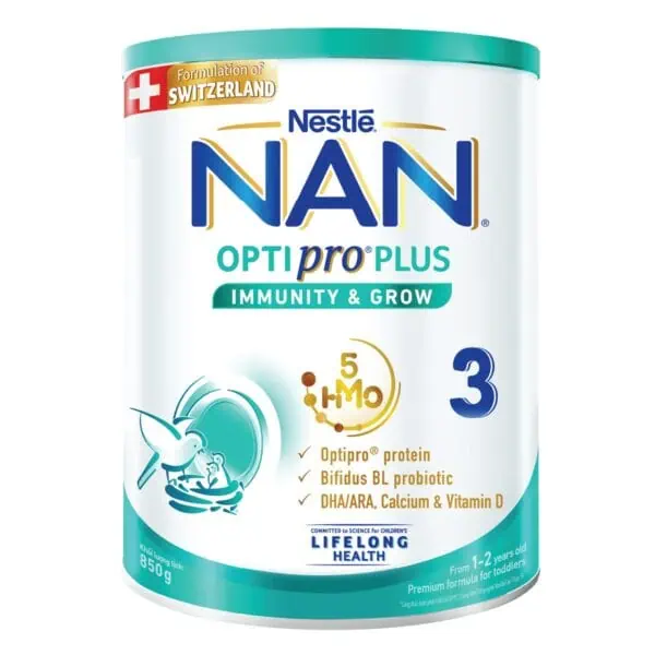 Sua Nan Optipro Plus 5Hmo So 3 850G Cho Be 1 2 Tuoi 1 Medium Sữa Bột Nestlé Nan Optipro Plus 3 850G Với 5Hmo
