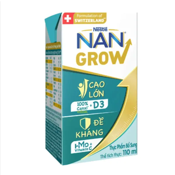 Nan Grow 110 1 Medium Sữa Nước Nan Optipro Grow 110Ml (Lốc 4 Hộp, Thùng 9 Lốc)
