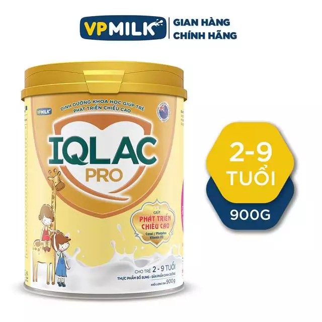 71 10 Sữa Bột Iqlac Pro Phát Triển Chiều Cao 900Gr (2-9 Tuổi)